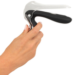 Вагинальный расширитель Vibrating Speculum с вибрацией и подсветкой (Цвет: черный)