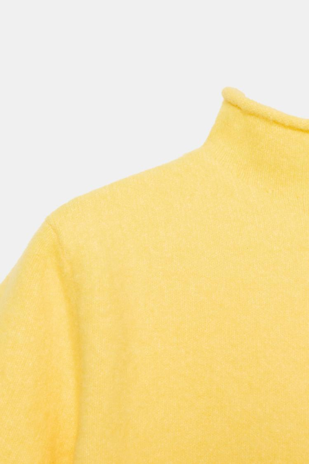 ZARA МЯГКИЙ СВИТЕР С КОРОТКИМИ РУКАВАМИ, ЖЕЛТЫЙ