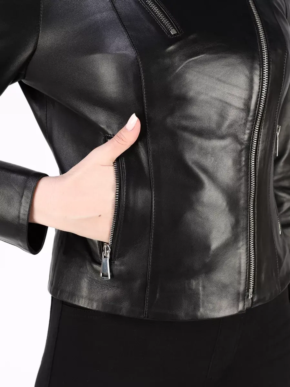 Кожаная куртка демисезонная косуха