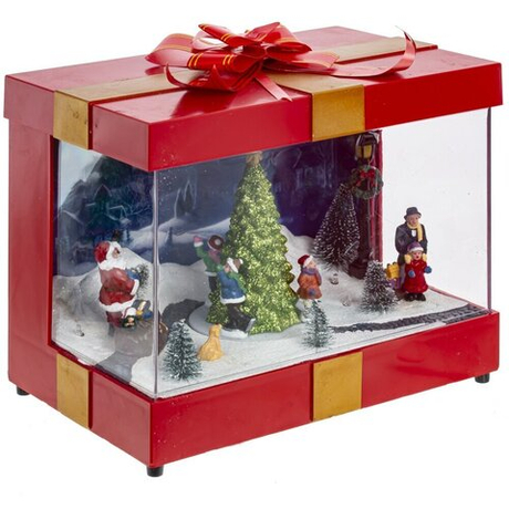 Фигурка декоративная "Рождество" (4 мелодии, подсвет, движ, 3xAA н/п, +USB), L21,5 W14 H19,5 см