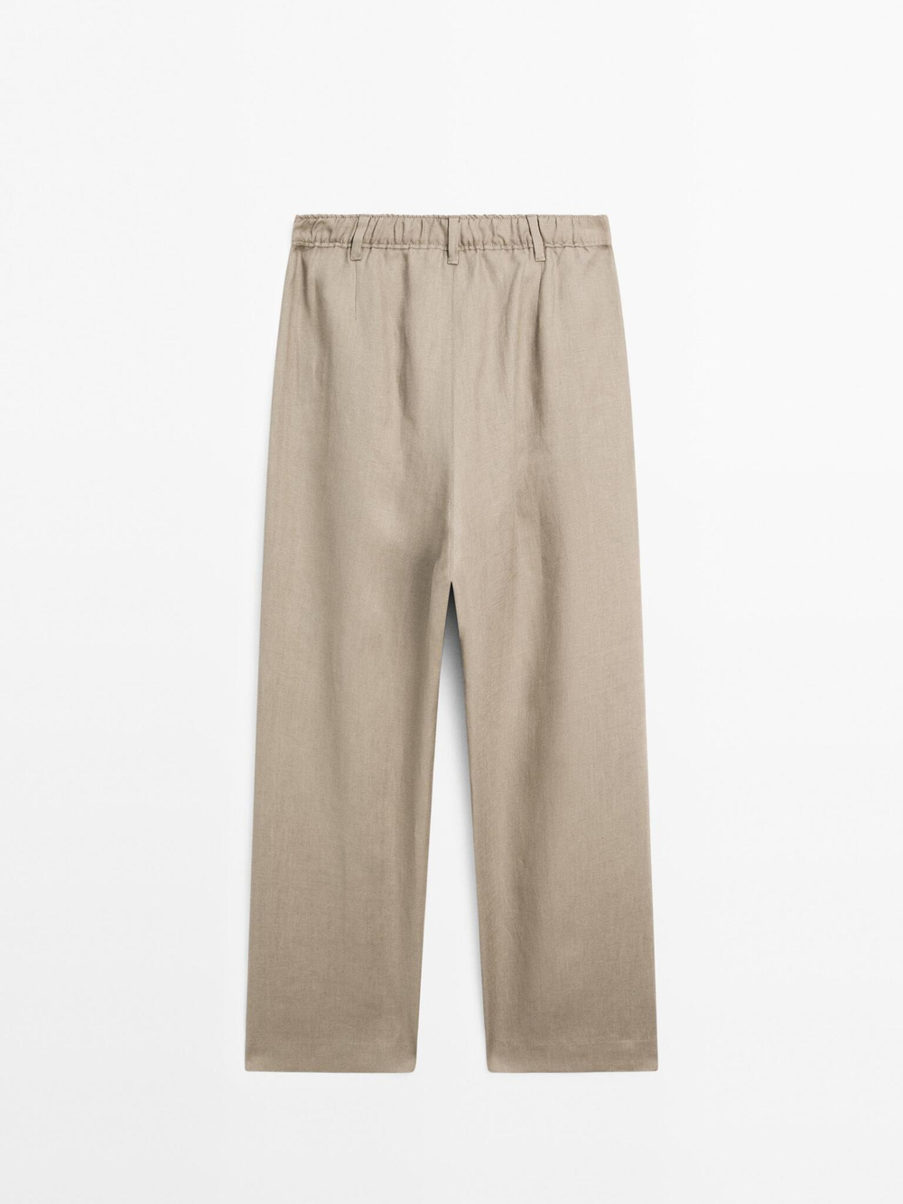 Massimo Dutti Брюки из 100% льна с тремя защипами, дымчатый