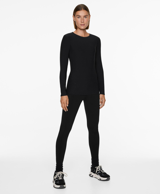 Oysho Футболка Performance Base Layers mid Tech, черный