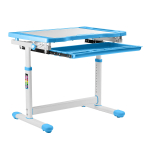 Комплект растущей детской мебели Anatomica Arlekino парта + стул + выдвижной ящик голубой