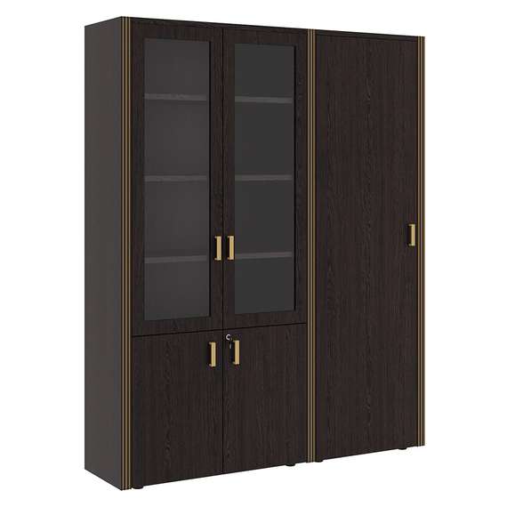 Композиция 3 Шкаф для бумаг с одностворчатым гардеробом 165x42x206