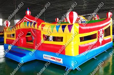 Детский надувной батут "Весёлые циркачи" 6*6*2,8 м