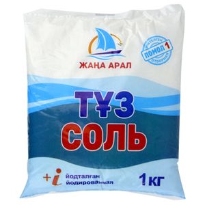 Соль пищевая Жана Арал йодированная 1 кг/пач 30 пач/меш