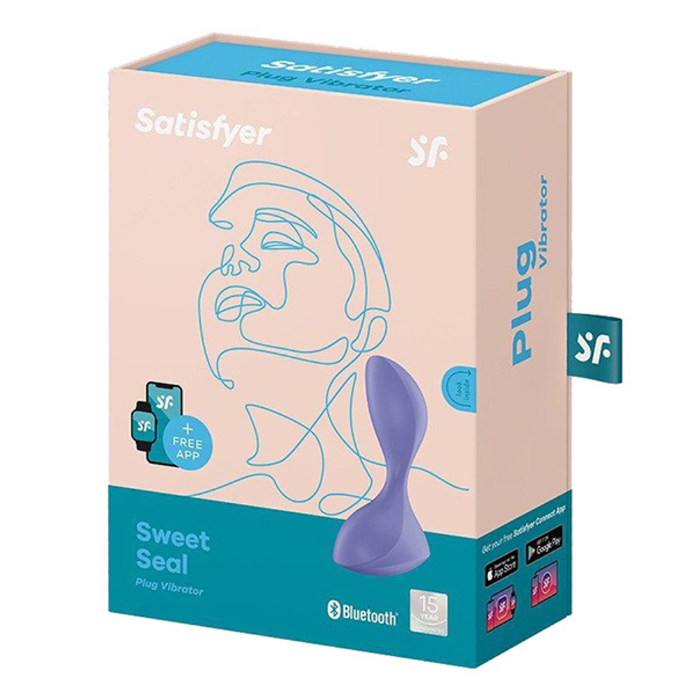 Фиолетовая анальная вибропробка 11,2см Satisfyer Sweet Seal