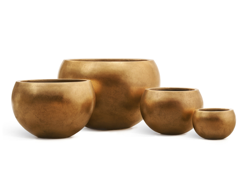 Кашпо TREEZ Effectory Metal Полусфера Сусальное золото д-22 см, в-15 см 41.3318-04-016-GLD-22