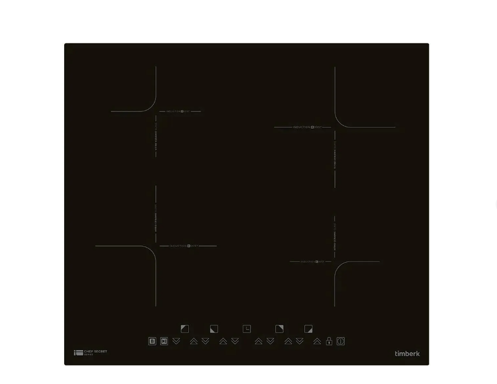 Встраиваемая индукционная панель Timberk T-HI4GL86 (Черный) (h)