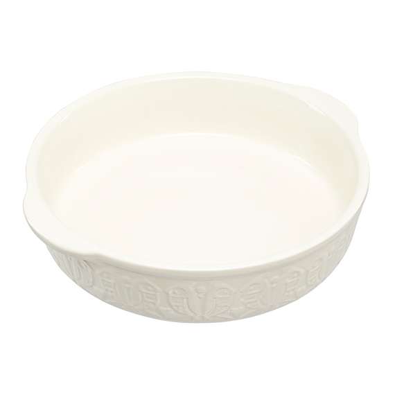 Блюдо для запекания birds of paradise, D27 см, кремовое