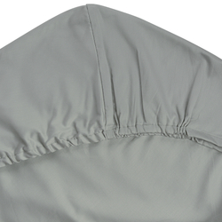 Простыня на резинке180х200х28 Tkano Essential сатин светло-серая