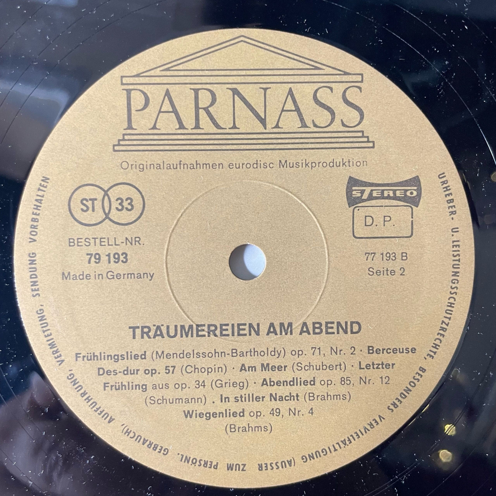 Винтажная виниловая пластинка LP Сборник Классической Музыки, Traumereien Am Abend (Германия 1969)