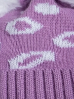 Шапка для девочки зимняя с помпонами на завязках