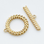 Замок-тоггл, цвет золото, размер 17*15 мм, цена за 1 шт