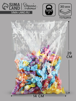 Пакет подарочный пропиленовый «Звёздочки», 14×29 см, 10928043, Россия