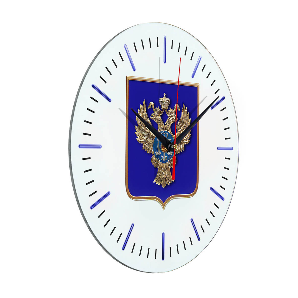 Настенные часы "Эмблема герб Казначейство 52" Декор для дома, подарок