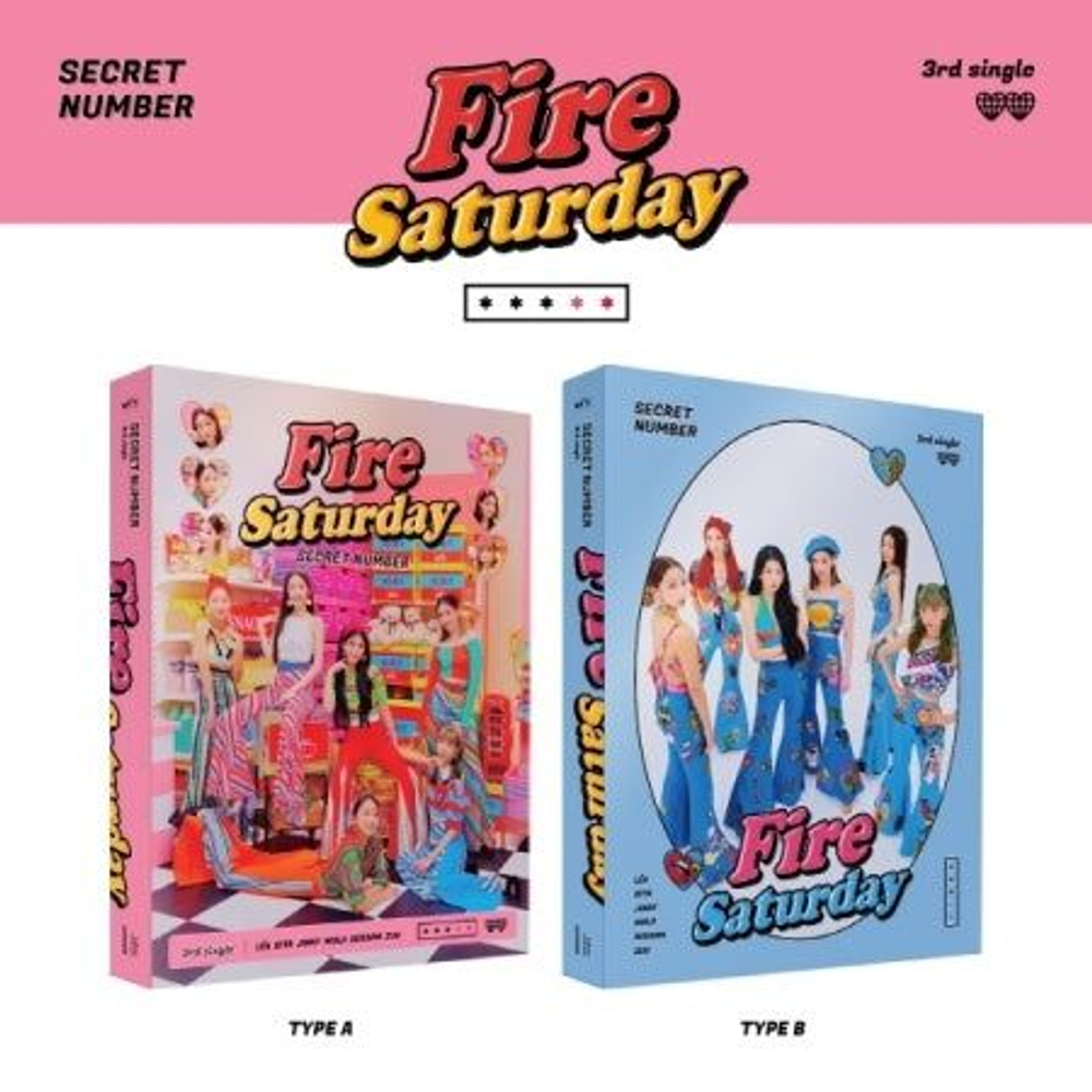 Альбом SECRET NUMBER - Fire Saturday 3rd Single Album STANDARD Edition 2 Version SET