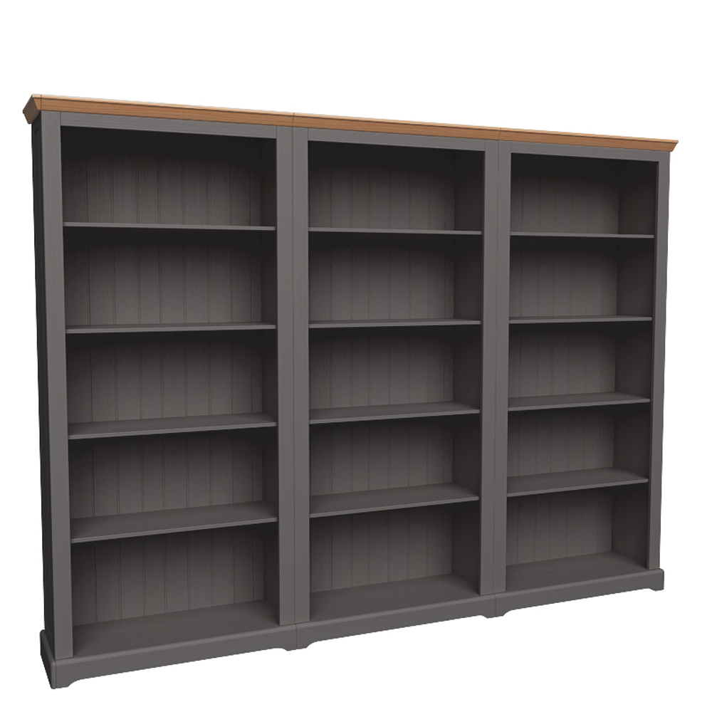 Стеллаж «Форест» серый 7012/бейц-масло