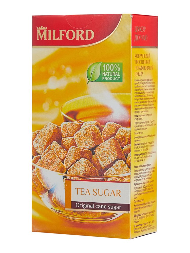 Сахар Milford тростниковый коричневый кусковой 500 г