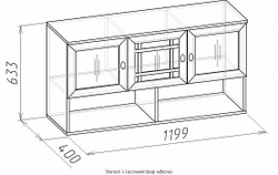 Шкаф навесной Sherlock 4, дуб сонома