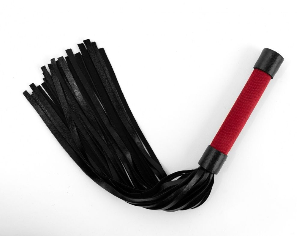 Красно-черная плеть My rules - 43 см. (Цвет: красный с черным)