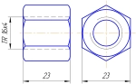 Комплект TR 16x4 Трапецеидальный винт, трапецеидальная гайка шестигранная.