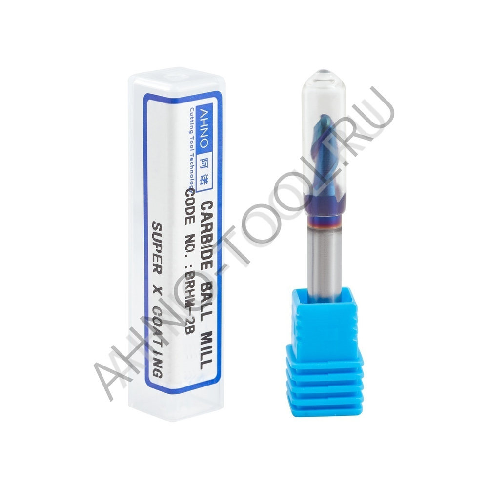 Фреза твердосплавная сферическая  1.5мм (L=50, l=3, хв=4) Z2 35° по закаленной стали BRHM-2B-R0.75S