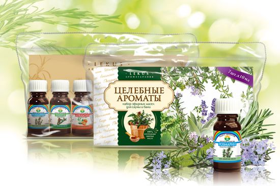 Набор эфирных масел ЦЕЛЕБНЫЕ АРОМАТЫ 7 флаконов по 10 мл.