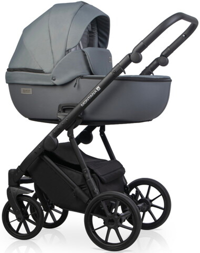 Детская коляска Riko Basic Montana Plus X 3 в 1 45 Grey (серый)