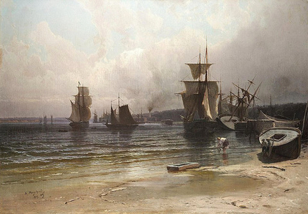 "Гавань", Мещерский А. И., картина для интерьера (репродукция)