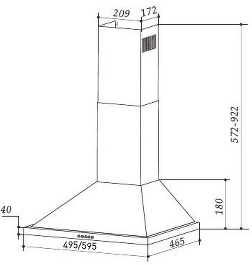 Кухонная вытяжка MAUNFELD Line T 60 белый фото 2