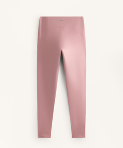OYSHO Легинсы Comfortlux с высокой талией и отделкой в ​​рубчик длиной до щиколотки, нежно-розовый