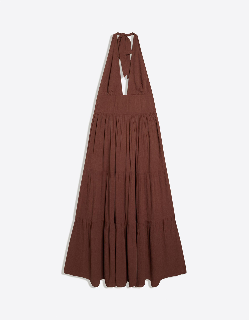 Длинное платье в стиле «рустик» - BERSHKA