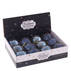 GAEM Набор из 12шт Украшение новогоднее "Шар", D 8 см, L35 W27 H8,5 см