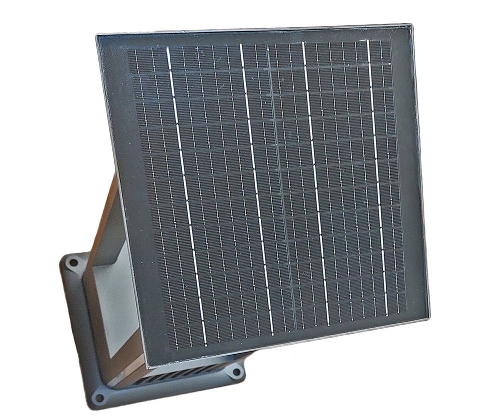 Светильник уличный Рентай серый с солнечной батареей w20*20 h80 Led 8W (4000K) Декоративная подсветка синяя. С пультом ДУ