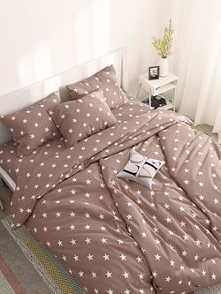 Постельное белье Сказка "Невада" семейное Наволочка 70х70 см 2 шт Простынь 240х215 см Пододеяльник 145х215 см(2шт) , поплин