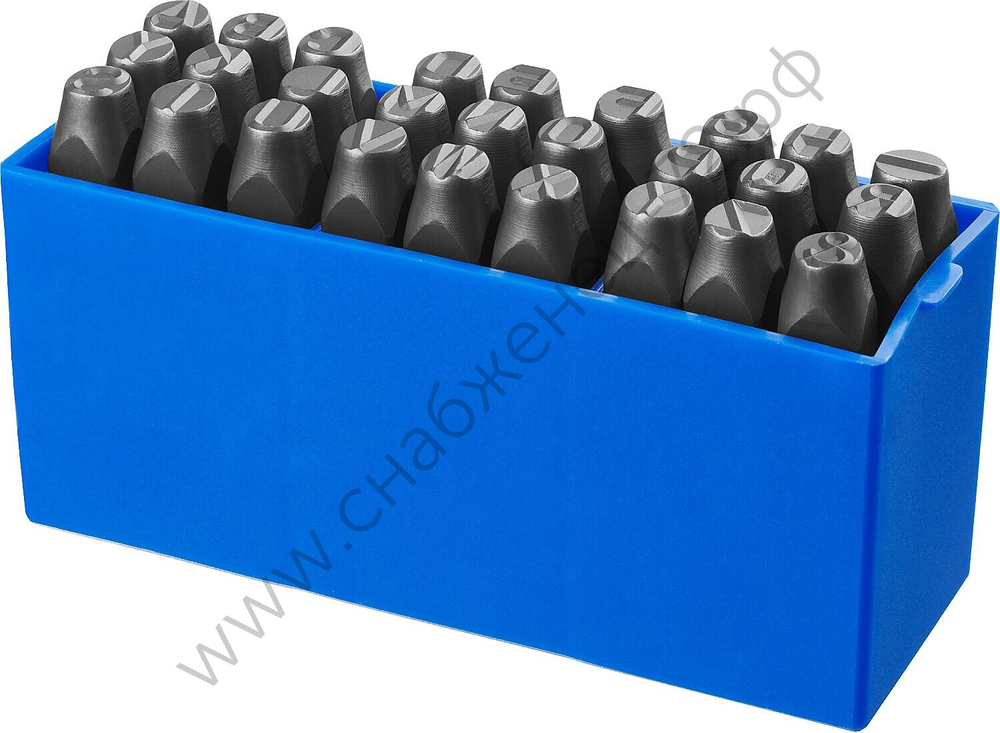 ЗУБР 8 мм, латиница, Штамповочные буквенные клейма, Профессионал (21505-08)