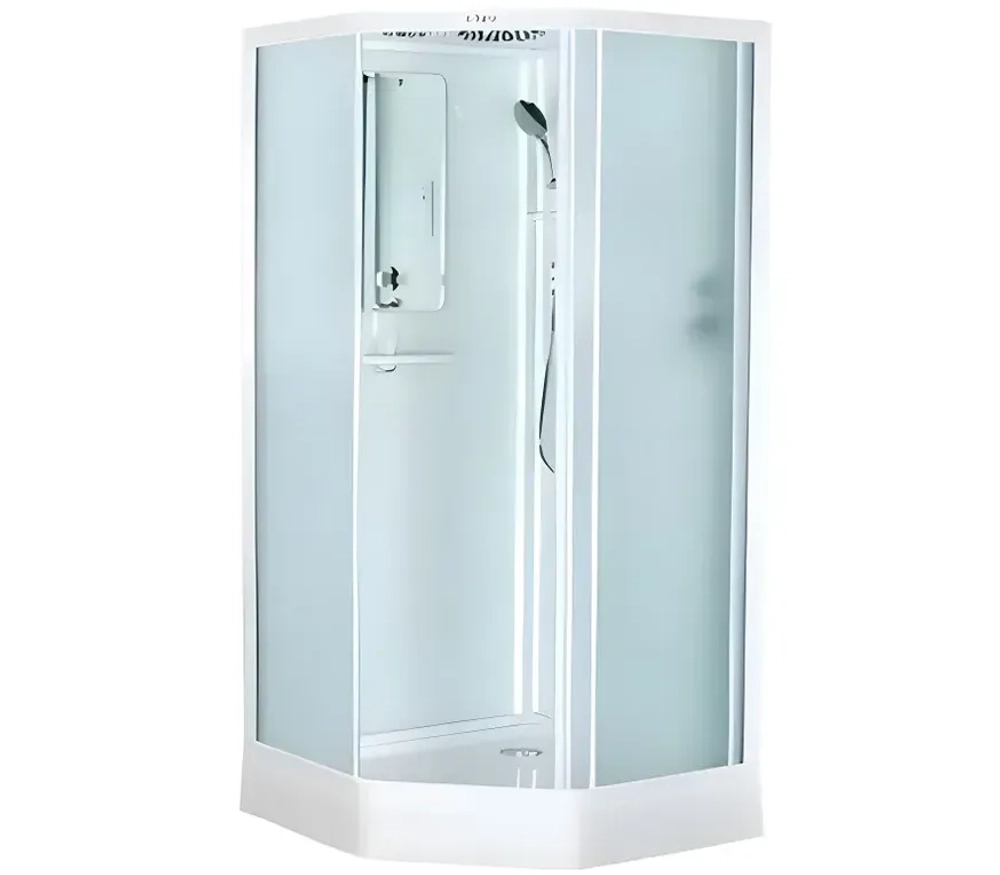 Душевая кабина Esbano (Эсбано) L100PR, с низким поддоном, с электрикой и LED освещением, 100х100х210