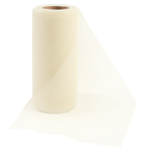 Фатин в рулоне (15 см*22,86 м) Кремовый, 1 шт.