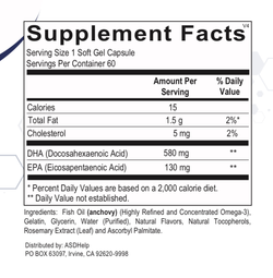 Spectrum DHA  omega 60 cap