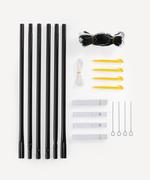 Набор для бадминтона Family set 216, 4 ракетки, 3 волана, синий/зеленый