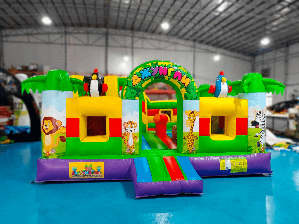 Коммерческий надувной батут «Сафари-джунгли ЭКСТРА», 5*5*2,5 м.