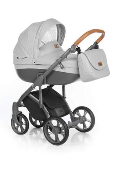 Детская коляска Roan Bass Soft 2 в 1 New 2019 (Серый) Silver Chevron