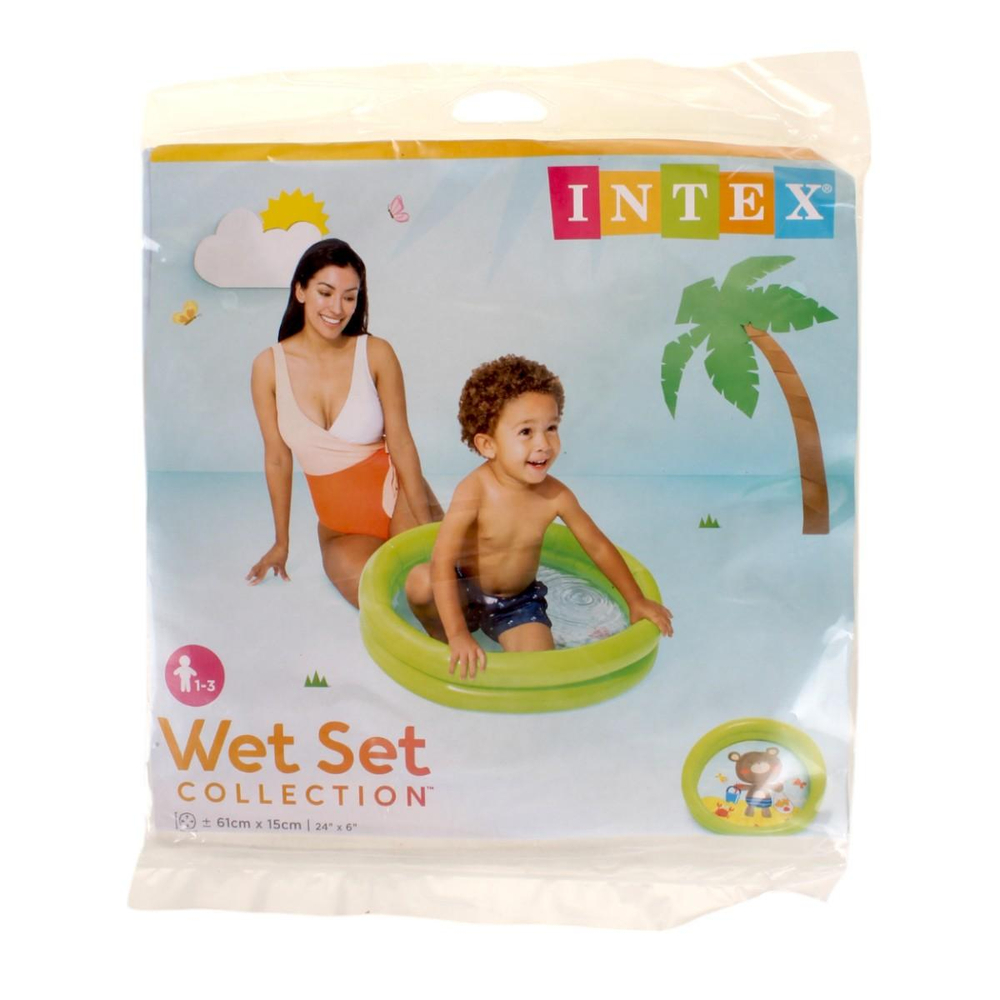 Бассейн надувной "Морские обитатели" 61*15см, цв. зеленый 533013 (Intex)