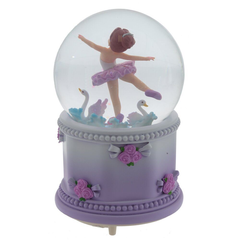 GAEM Фигурка декор "Балерина" в стекл шаре (муз, подсвет, вьюга, 3xAAA н/п), D10, L10 W10 H16 см