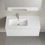 Тумба с раковиной Sancos Snob R 1.0 SNR1.0100LW/SNR1.0100RW Bianco