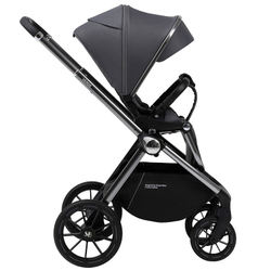 Детская коляска Sweet Baby Verde Silver 3 в 1 Dark Grey