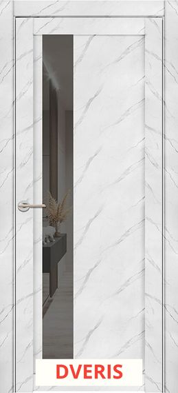 Межкомнатная дверь UniLine Loft 30004/1 ПО (Монте Белый/Серое зеркало)