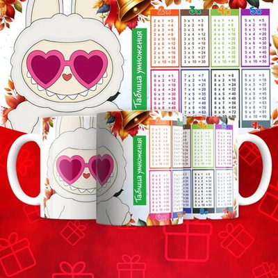 Лабубу с таблицей умножения