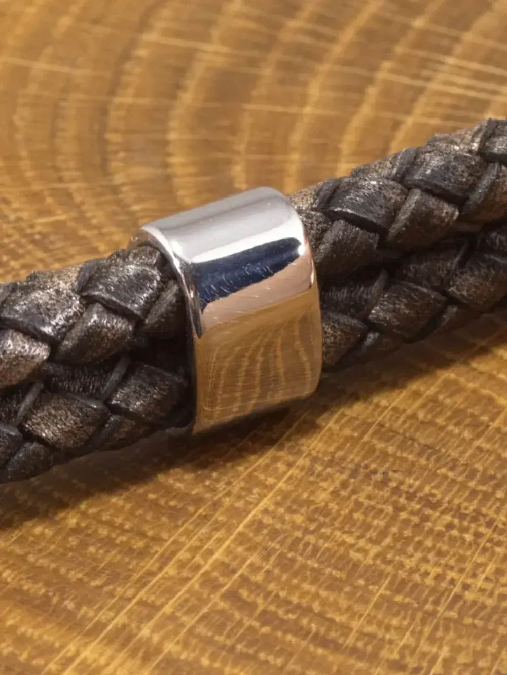 Бусина «Дубль» из нержавеющей стали